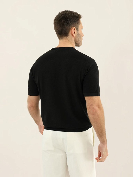 Мужская чёрная футболка Loro Piana premium