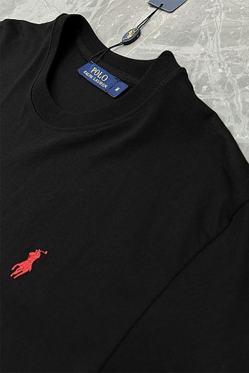 Чёрная футболка Polo Ralph Lauren basic   