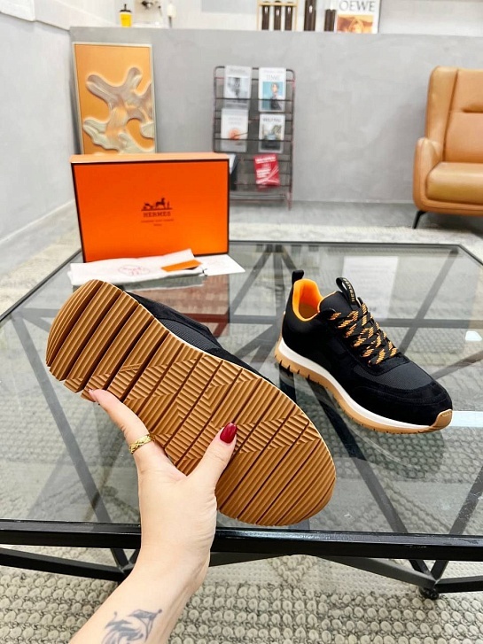 Мужские комбинированные кроссовки Hermes
