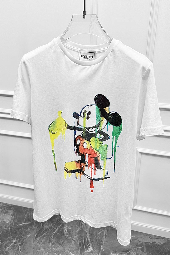 Белая футболка Iceberg Mickey Mouse