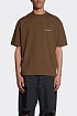 Коричневая оверсайз футболка Balenciaga Medium Fit Vintage