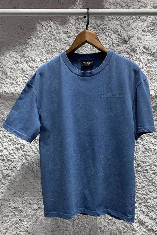 Синяя оверсайз футболка Balenciaga
