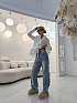Женские рванные джинсы Balenciaga синего цвета