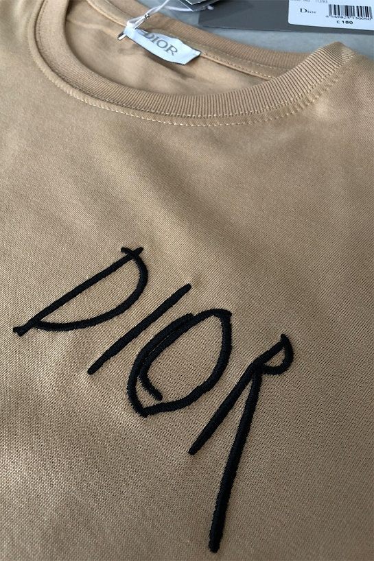 Мужская бежевая футболка Dior