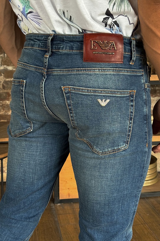 Мужские синие джинсы Emporio Armani