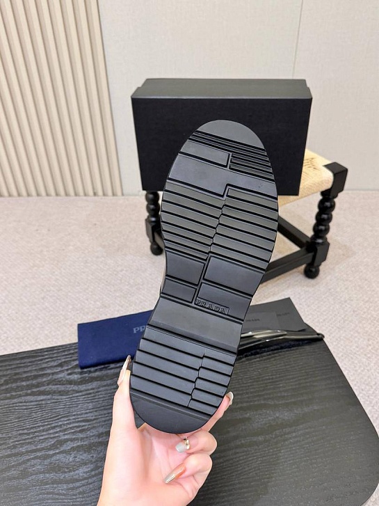 Лакированные ботинки Prada premium - Brown