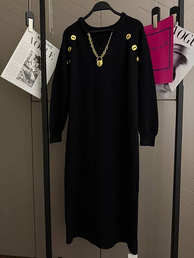 Женское чёрное платье Schiaparelli   