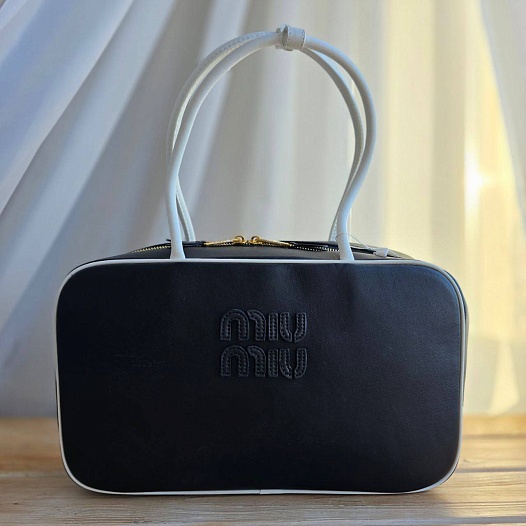 Кожаная сумка тоут MIU MIU Beau 36x21 см - Black   