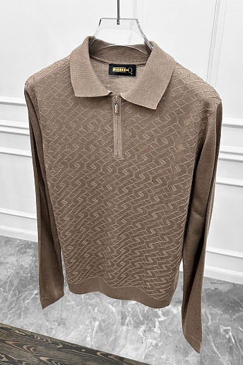 Поло с длинным рукавом Zilli zip-up - Beige   