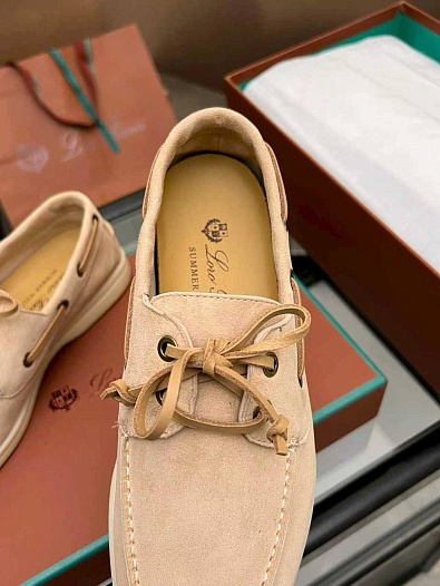 Женские замшевые лоферы Loro Piana premium   