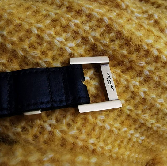 Кожаный ремень Yves Saint Laurent - ширина 2 см (3 расцветки)