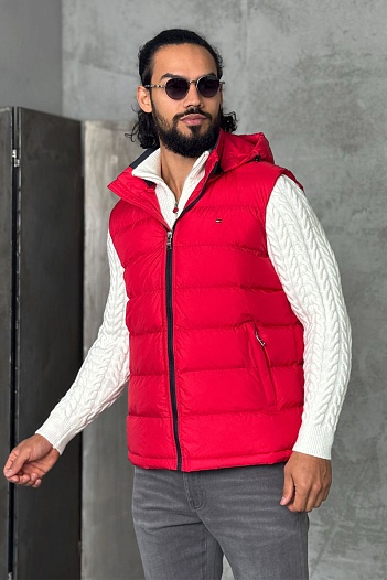 Мужской красный жилет Tommy Hilfiger   