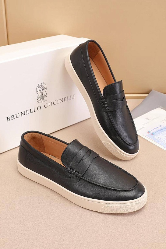 Мужские кожаные лоферы Brunello Cucinelli