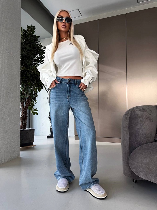 Женские синие джинсы Loro Piana premium