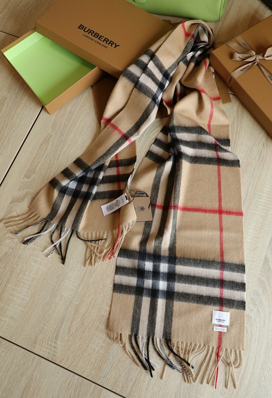 Шарф Burberry Check premium 168x30 см - Beige