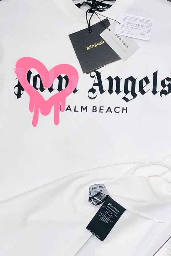 Оверсайз футболка Palm Angels Heart Sprayed Palm Beach