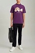 Фиолетовая оверсайз футболка Palm Angels Bear Classic