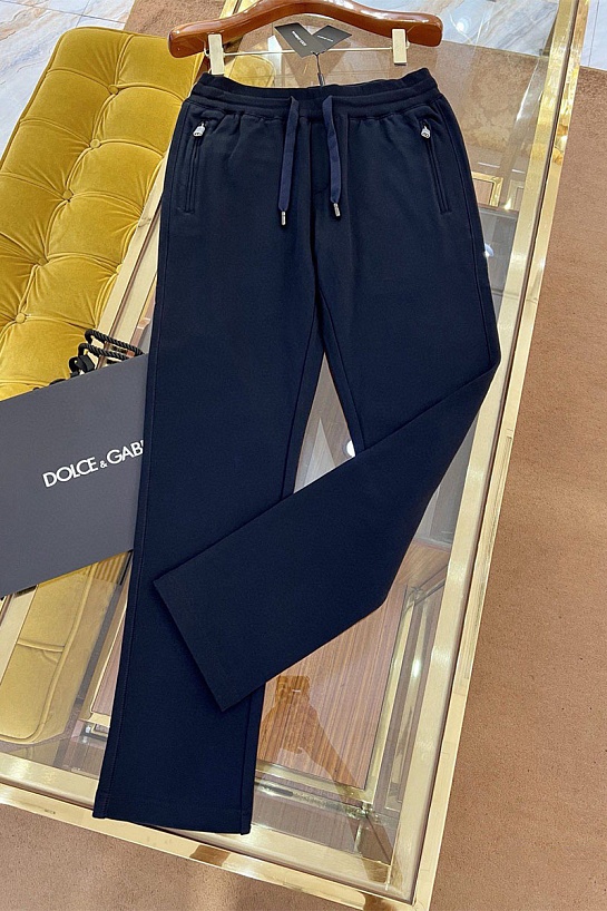 Тёмно-синие спортивные штаны Dolce & Gabbana premium