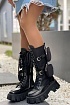 Женские сапоги Prada чёрного цвета