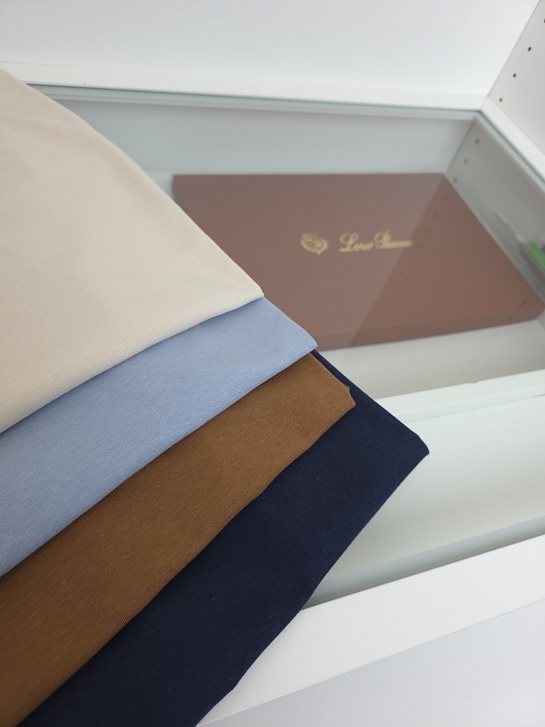 Мужская тёмно-синяя футболка Loro Piana premium