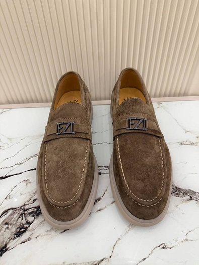 Мужские замшевые лоферы Ermenegildo Zegna   