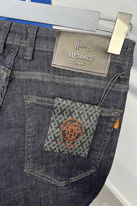 Мужские тёмно-синие джинсы Hermes