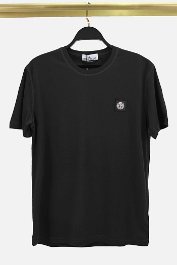 Мужская футболка чёрного цвета Stone Island compass badge   