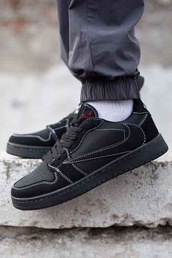 Кроссовки Nike Air Jordan 1 x Travis Scott "Black Phantom" Premium   