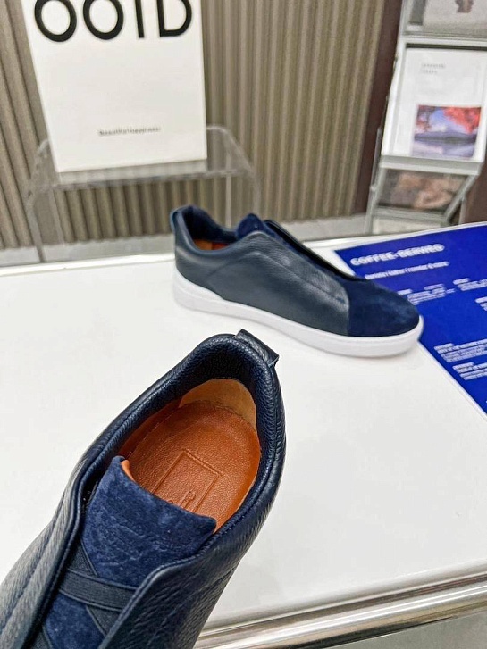 Мужские кроссовки Ermenegildo Zegna Triple Stitch - Navy