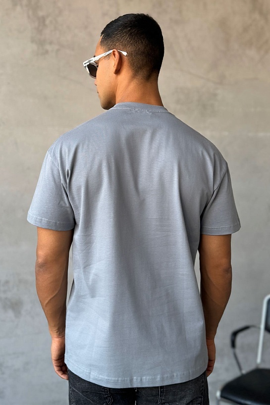 Мужская футболка Dior logo-embroidered - Grey