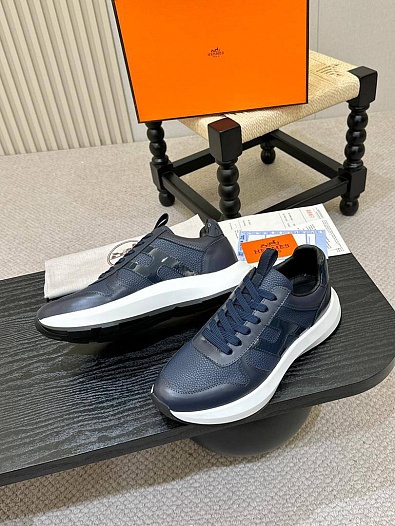 Мужские кожаные кроссовки Hermes   