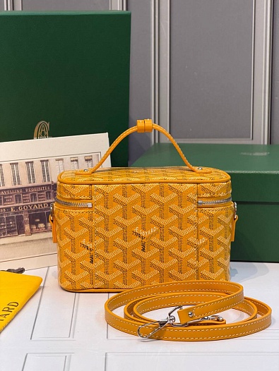 Кожаная сумка Goyard Muse Mini Vanity ​premium 16,5x10,5x8 см   