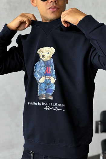 Тёмно-синий свитшот Polo Ralph Lauren "Bear"   