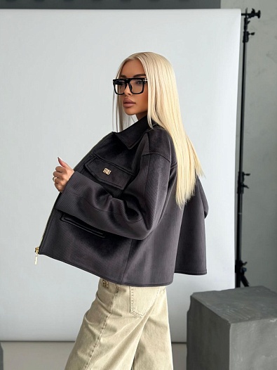 Женская вельветовая куртка MIU MIU premium - Black   