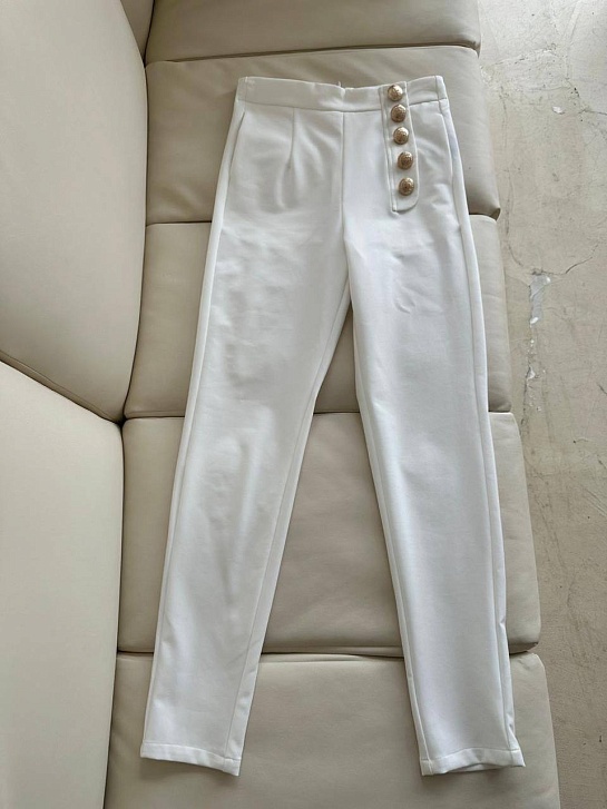 Белые женские брюки Balmain