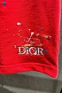 Красные шорты Dior Paint Splatter