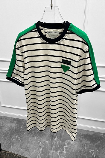 Оверсайз футболка Bottega Veneta - Beige / Green   
