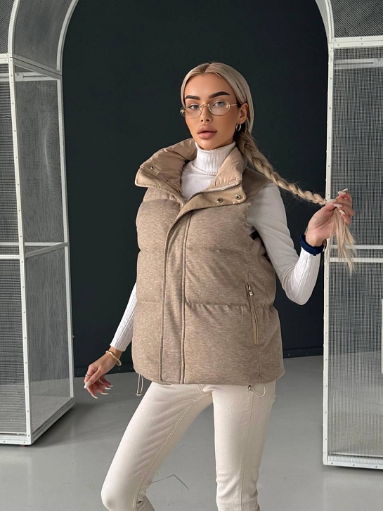 Женская бежевая жилетка Loro Piana