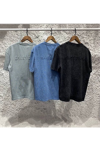 Синяя оверсайз футболка Balenciaga   
