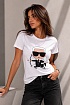 Женская белая футболка Karl Lagerfeld "Sagittarius"