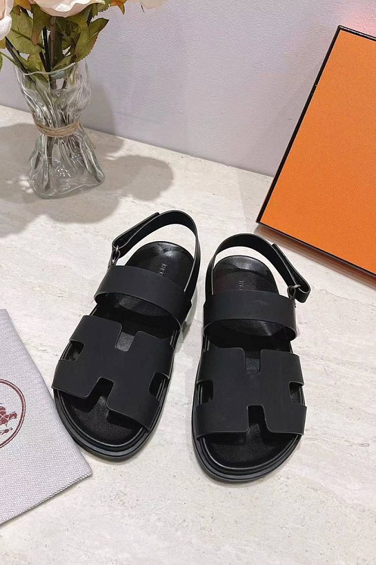 Женские cандалии Hermes Chypre - Black