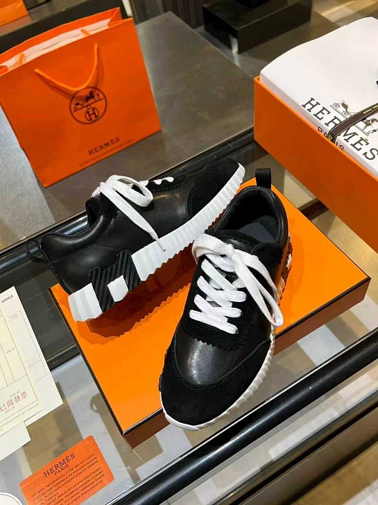Женские комбинированные кроссовки Hermes Bouncing premium