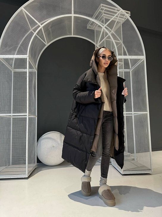 Женский чёрный пуховик Max Mara