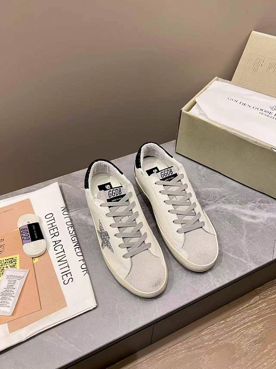 Женские кожаные кроссовки Golden Goose Super Star premium