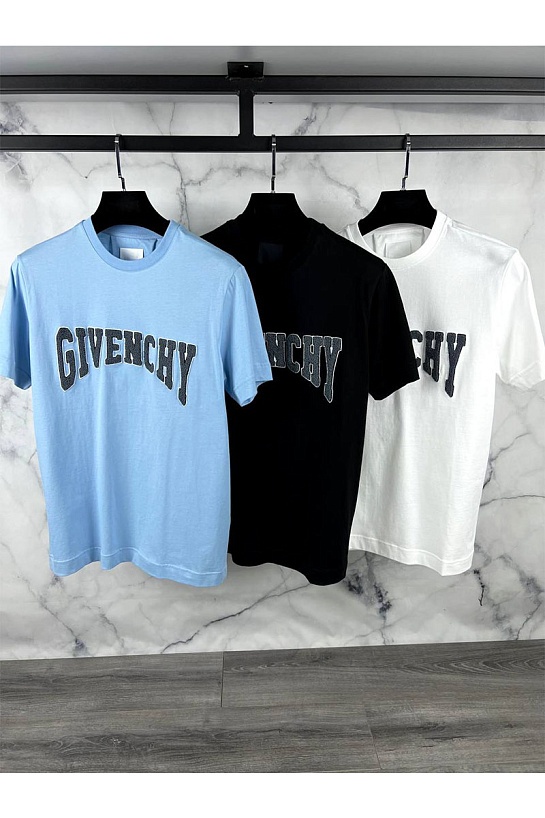 Мужская футболка Givenchy голубого цвета