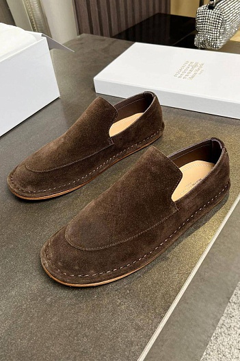 Замшевые женские лоферы Maison Margiela Premium - Brown   