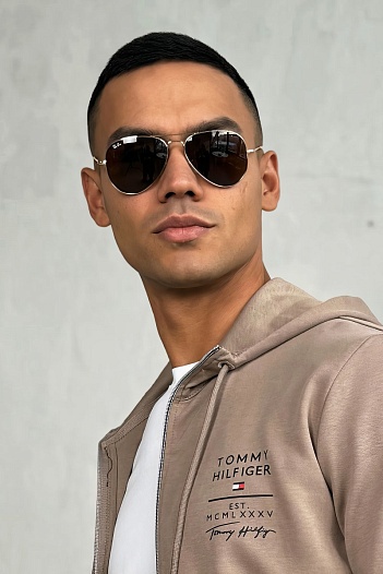Солнцезащитные очки Ray-Ban Aviator Large Metal - Brown   