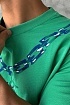 Оверсайз футболка Bottega Veneta chain print - Green