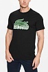 Мужская чёрная футболка Lacoste crocodile print