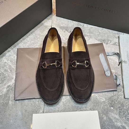 Замшевые лоферы Brunello Cucinelli Premium - Brown